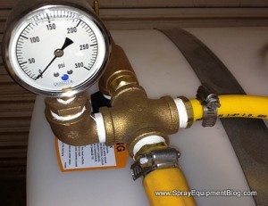 pressure gauge on gas powered sprayer
